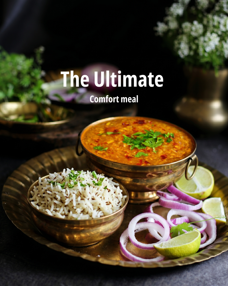 Authentic Indian Comfort Meal- Dal Tadka with Rice